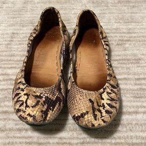 Gold Snake Tieks ballet flats